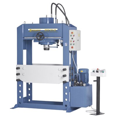 Hydraulische Werkstattpresse mit verschiebbarem Zylinder