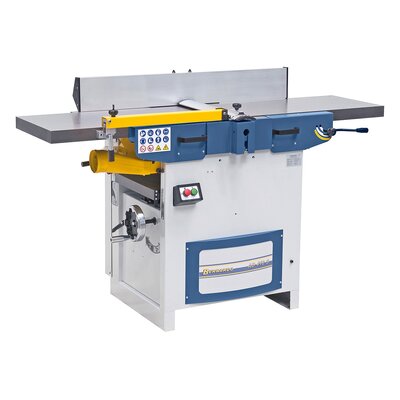 Surface planer and thicknesser with spiral cutter head