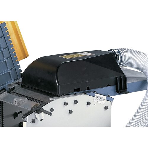 The dust hood can be used for both planing and thicknessing.