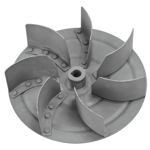 Aerodynamically shaped, steel plate fan wheel ensures large airflow.