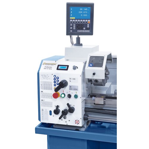 Convenient pre-selection of gears via reduction gearing, potentiometer allows for speed adjustment.  