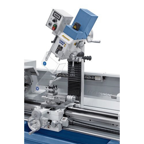 Mill head comes with digital display for drill depth and speed – drilling and milling possible at all angles.