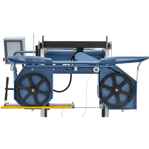 Schimbarea simplă a benzii fierăstrău datorită acoperiri rabatabile deschis