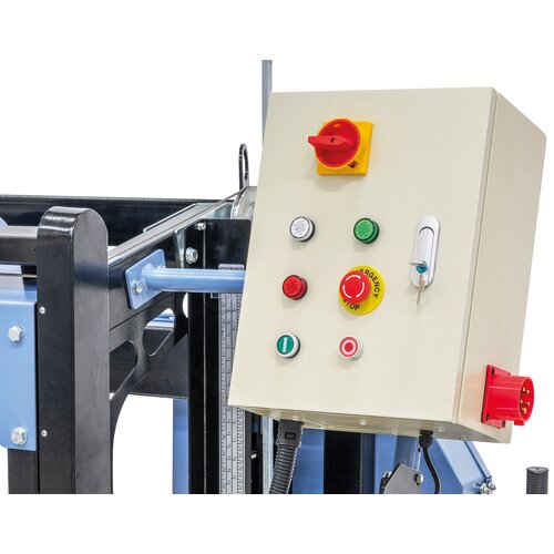 Reprezentare cu panou electric şi bară  culisantă de împingere pentru avansul  manual (reglabil la înălţime)