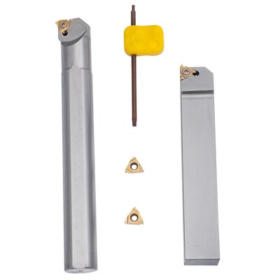 Combined carbide threading insert & tool holder set, with carbide inserts, 25 mm, 2 pcs.