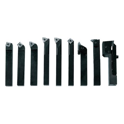 Drehmeißelsatz mit HM-Wendeplatten, 12 mm, 9-tlg., Satz C
