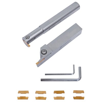 External & internal parting and grooving tool holder set, with carbide inserts, 20 mm, 2 pcs.