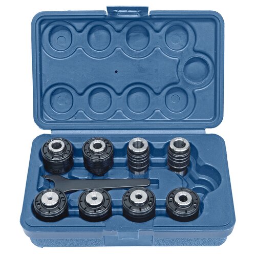 Di serie con mandrino a sostituzione rapida a norma DIN.