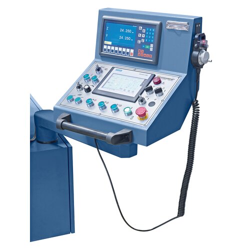 Clearly arranged control elements  at the tiltable control panel