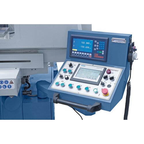 Clearly arranged control elements  at the tiltable control panel