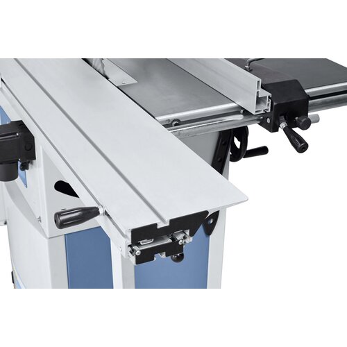 Equipped with anodized  aluminium sliding table to ensure high work comfort.