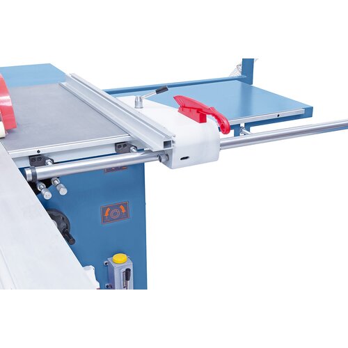 Der Parallelanschlag mit stabiler Rund- stangenführung ist für Schnittbreiten bis  1250 mm verwendbar.