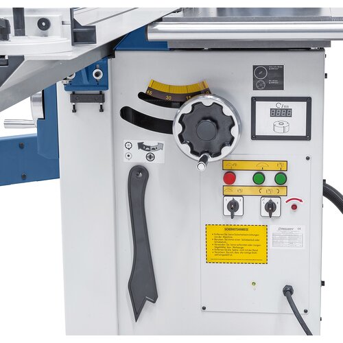 Electronic display of spindle speed settings.