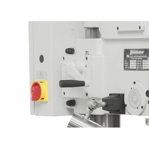 Crank ensures easy height adjustment of drill head.