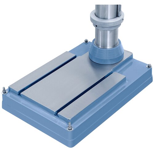 Treated base plate with T-slots allows clamping of oversize workpieces