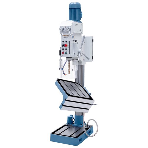 Solid work table, turn- and tiltable, for universal clamping possibilities.