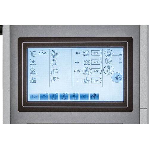 All settings are made directly on the large touchscreen display