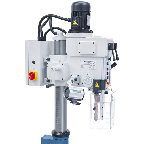 Crank ensures easy height adjustment of drill head.