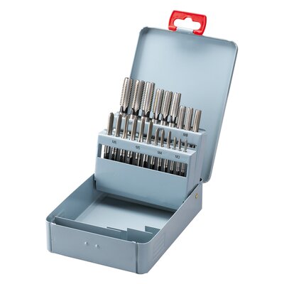 Handgewindebohrer-Set HSS 21 pezzi