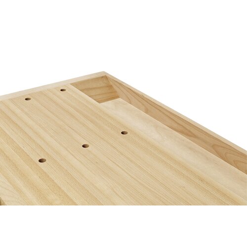 Practical storage recess integrated in work bench
