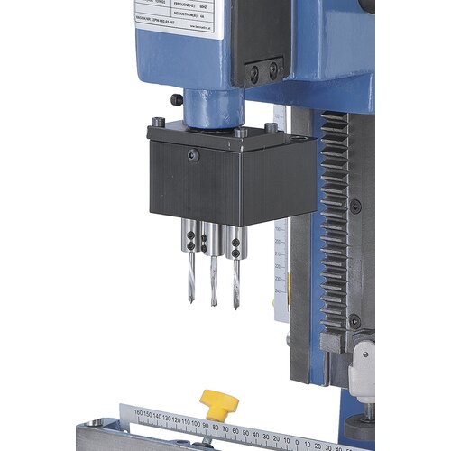 Choice of drill heads are optionally available.