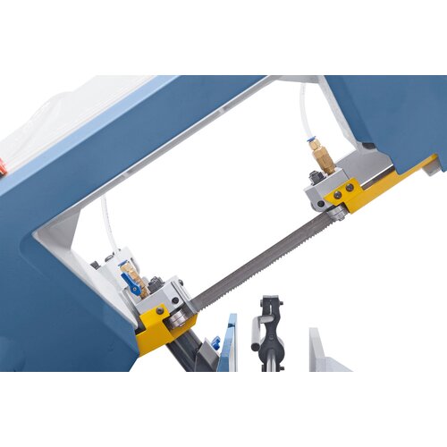 Bandsaw blade guides feature ball bearings for precise results