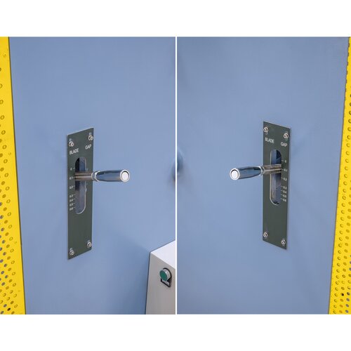 Cutting gap adjustment - quick and easy adjustment to the desired sheet thickness.