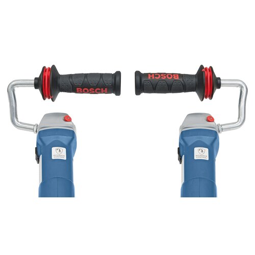 Ergonomic handle for high work comfort, 
alternatively mountable on the left or right side.