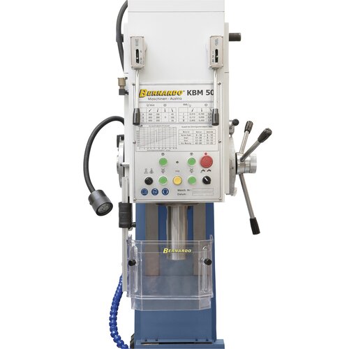Clearly arranged drill head features various switches and control elements