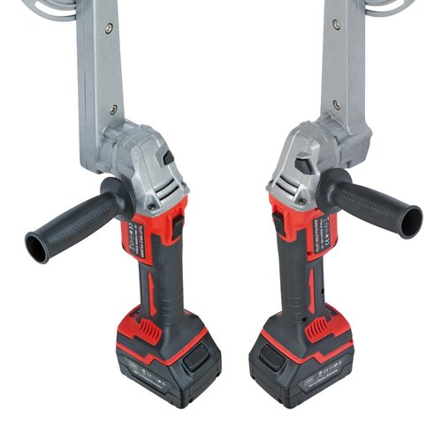 Ergonomic handle for high work comfort, 
alternatively mountable on the left or right side.