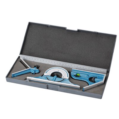 Combination square set protractor 300 mm x 0,5 mm