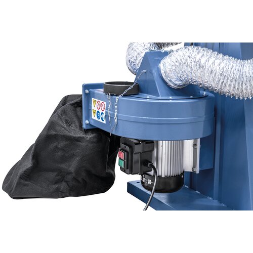 Standardfunksjoner inkluderer integrert avsugssystem og filterpose.