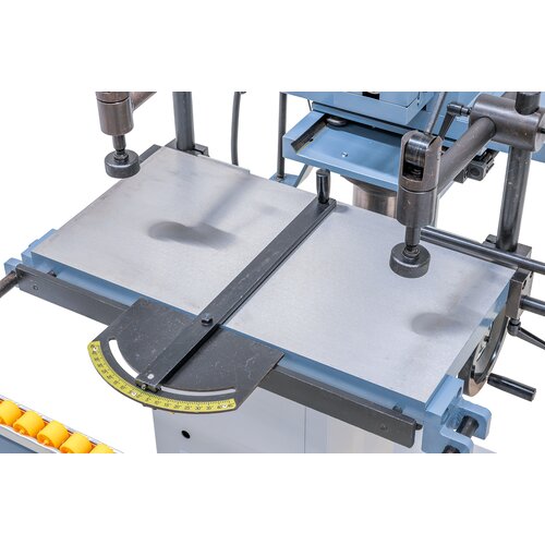 For angular drilling this machine  comes with a mitre fence which tilts  to both sides (-45° to +45).