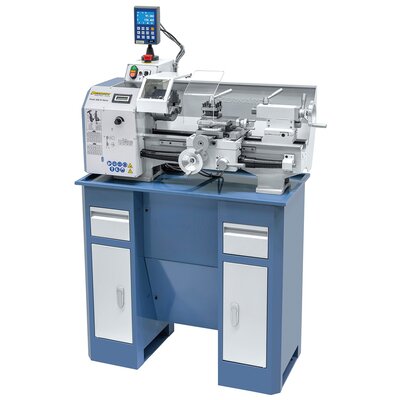 Tornio di precisione Profi 450 S Vario / 230 V con display digitale a 2-assi DT 40