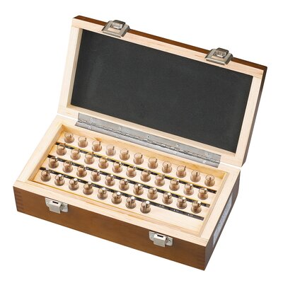 Precision steel plug gauge set 41 pcs. / 1,0 - 5,0 mm / DIN 2269