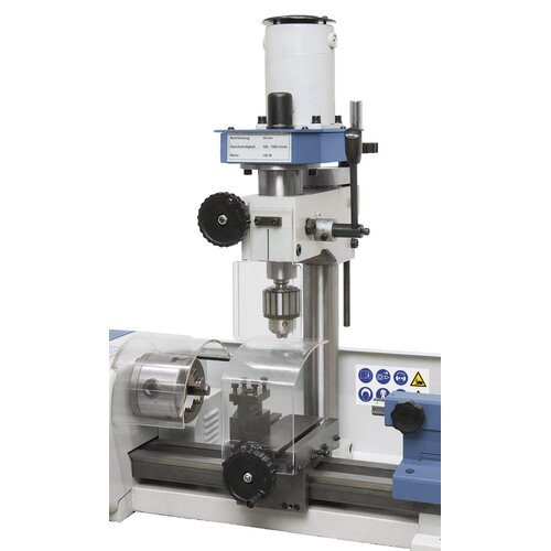 Milling attachment for drilling, milling and countersink comes standard.