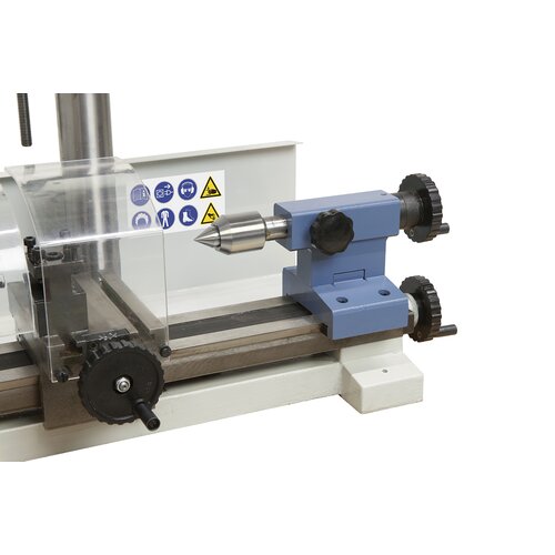 Tailstock with depth scale and optional available live center MT 1