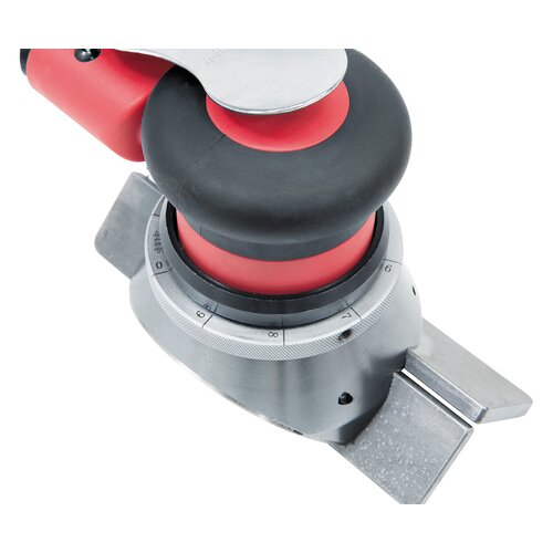 Stepless setting of bevel width with adjustable scale ring