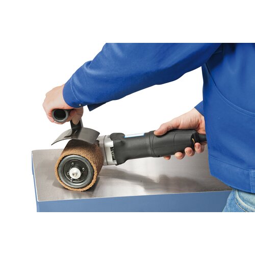Optional with inflatable rubber sanding drum, which adjusts to the surface of the workpiece.