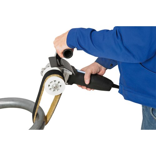 Optional with conditioning belt for touching up mounted stainless steel railings.