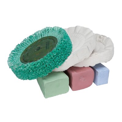 Lešticí sada na nerezovou ocel Ø 250 x 25 mm, Ø 20 mm, 6 ks.