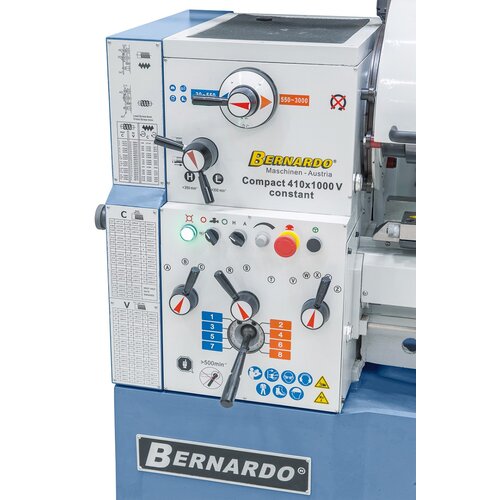 Convenient controls, all switches and control elements are clearly arranged on gear head. Feed unit is smooth running and accurate to control, saturated in oil.