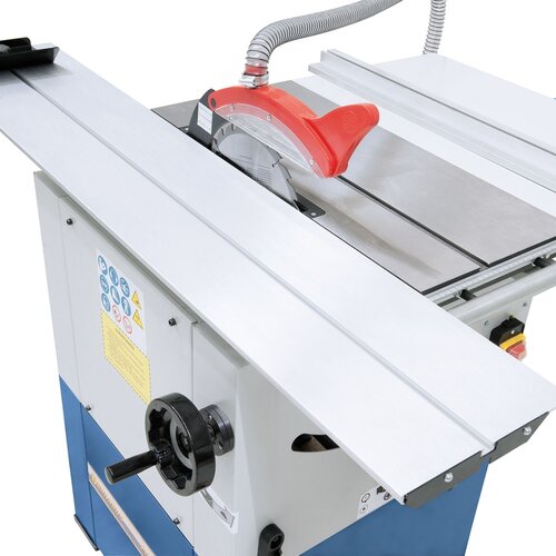 Sawblade cover - with integrated dust port - connected at riving knife.