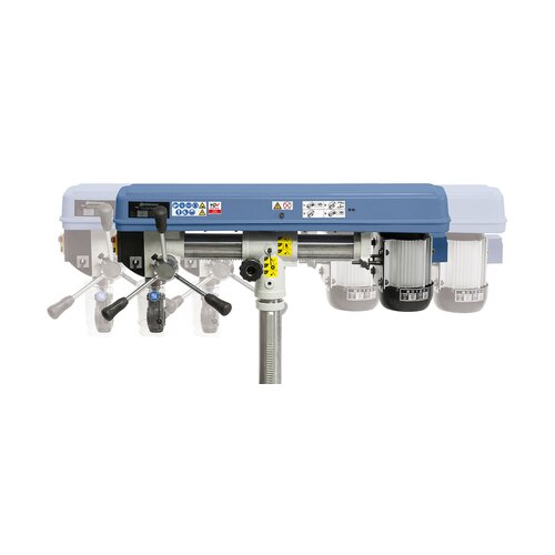 Stepless adjustment of drill head