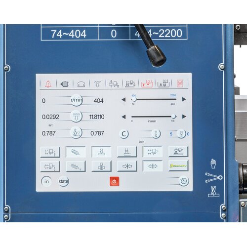 All settings are made directly on the large touchscreen display