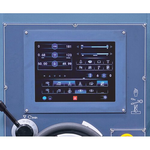 All settings are made directly on the large touchscreen display