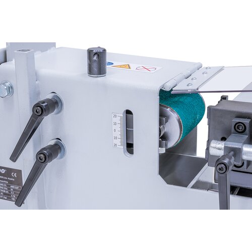 Højdejustering af sliberullen til off-center slibning