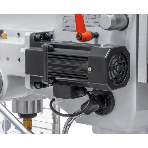 Stepless adjustable spindle feed with separate drive motor