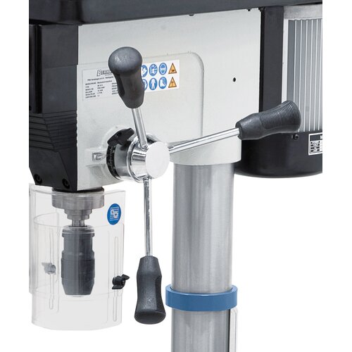 Ergonomically arranged handless allow for easy spindle feed