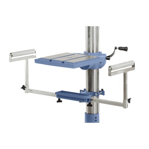 The additionally available, extractable drill support allows processing of oversize workpieces